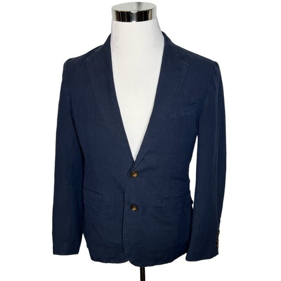 J.Crew $248 Ludlow Slim Fit Unstructured Suit Jacket Cotton Linen 42R AU428 - Picture 5 of 11